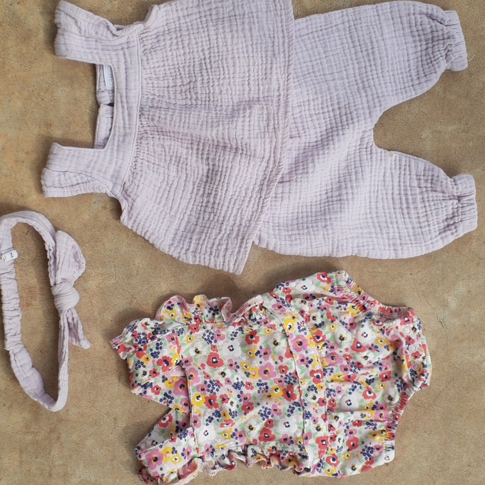 Baby Girl Spring Summer Outfits Flutter Sleeve NB Set Bundle Sleeveless Newborn